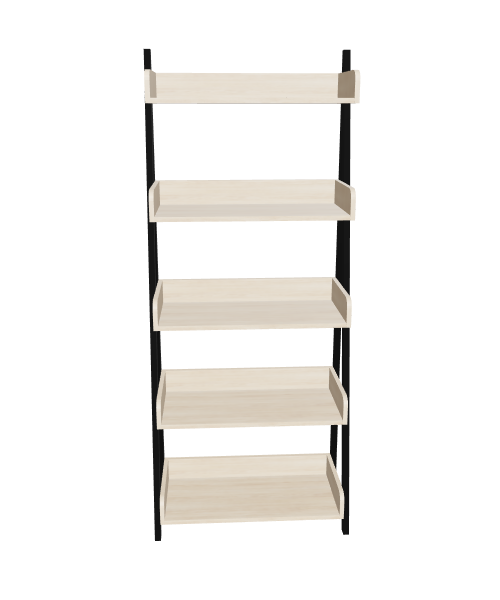 Minimalist Wooden Bookshelf Model - 3D Model