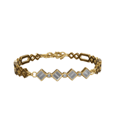 Elegant Gold Bracelet with Crystal Accents 3D Model - 3D Model