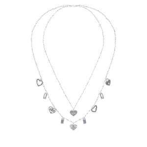 Stylish Double Layer Heart Necklace - 3D Model
