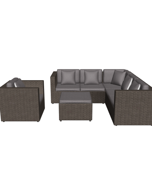 Stylish Outdoor Sofa Set 3D - Furniture 3D Model