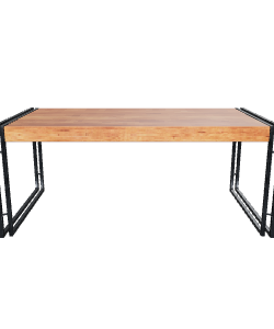 Industrial Wooden Table 3D Model - 3D Model