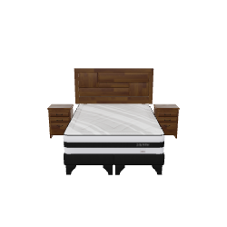 Elegant Wooden Bed Set 3D - 3D Model