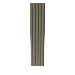 Stylized Vertical Slatted Column Model - Architectural 3D Model