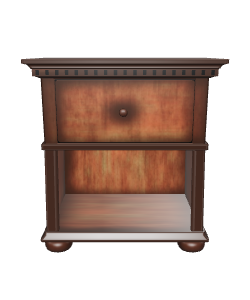 Vintage Wooden Nightstand Model - 3D Model