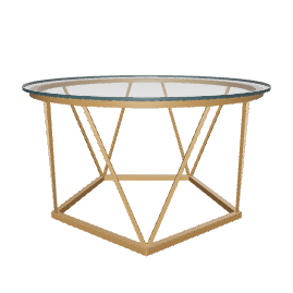 Stylish Glass Top Coffee Table - Furniture 3D Model