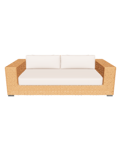 Stylish Outdoor Rattan Sofa 3D Model - Furniture 3D Model