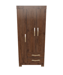 Elegant Wooden Wardrobe Model - Furniture 3D Model