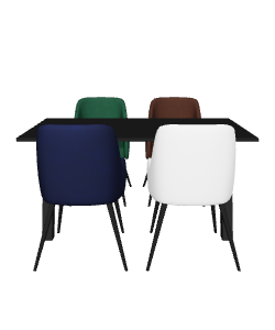 Stylish Modern Dining Table Set - 3D Model