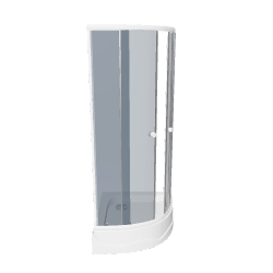 Curved Glass Shower Enclosure 3D Model - Interior 3D Model