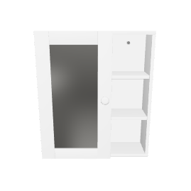 Minimalist White Storage Cabinet 3D - Furniture 3D Model