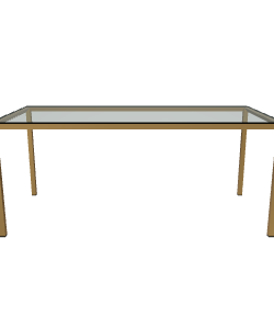 Stylish Glass-Top Dining Table 3D Model - 3D Model