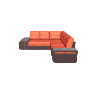 Contemporary Modular Sofa Set 3D Model - Furniture 3D Model