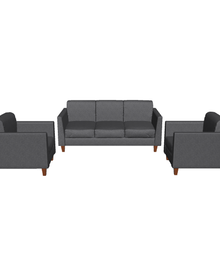 Contemporary Sofa and Armchair Set - 3D Model