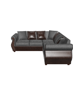 Elegant Modern Sectional Sofa 3D Model - Furniture 3D Model