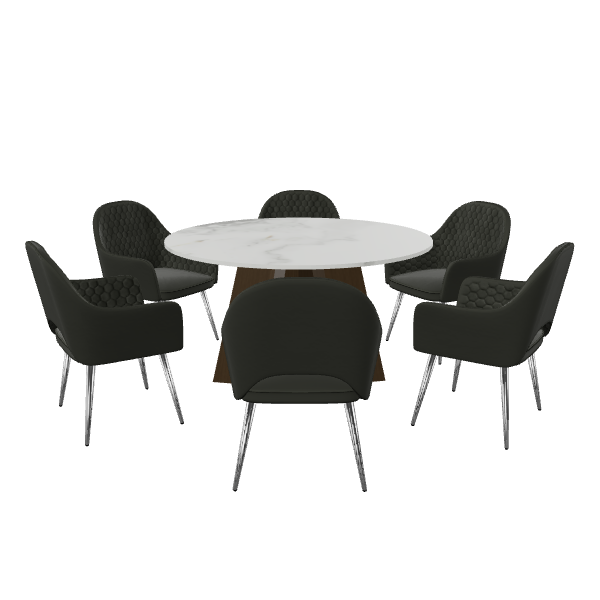 Stylish Modern Dining Set 3D Model - 3D Model