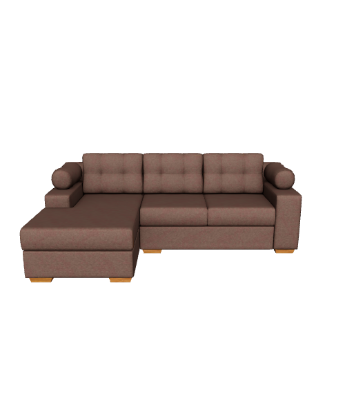 Contemporary Fabric Sectional Sofa 3D Model - 3D Model