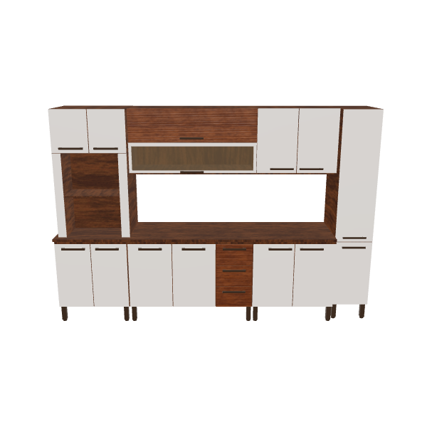 Stylish Kitchen Cabinet 3D Model - 3D Model