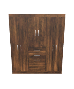 Stylish Wooden Storage Cabinet 3D - Furniture 3D Model
