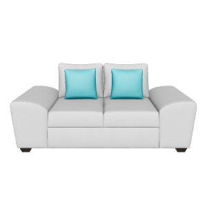 Stylish Modern Two-Seat Sofa 3D Model - Furniture 3D Model