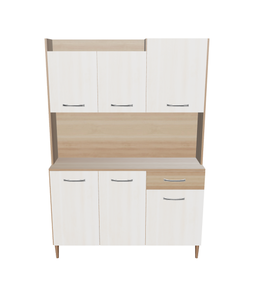 Modern Wooden Cabinet 3D Model - Furniture 3D Model