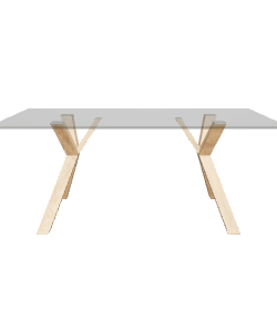 Modern Glass Top Dining Table - Furniture 3D Model