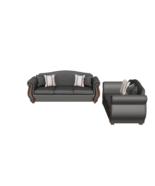 Elegant Fabric Sofa 3D Model - 3D Model