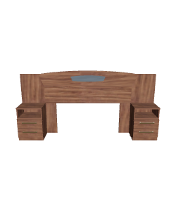 Contemporary Wooden Desk Model - 3D Model