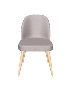 Stylish Velvet Dining Chair 3D Model - Furniture 3D Model