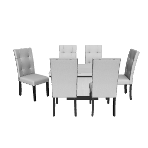 Stylish Dining Table Set 3D - 3D Model