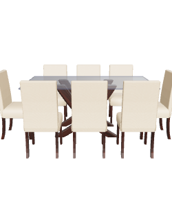 Elegant Modern Dining Table Set 3D Model - Furniture 3D Model