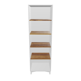 Minimalist Wooden Shelf Unit - 3D Model