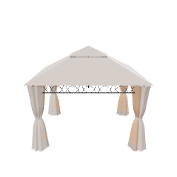 Elegant Outdoor Canopy Gazebo 3D Model - Exterior 3D Model