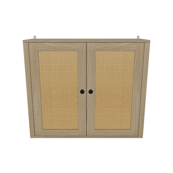Stylish Wooden Wall Cabinet 3D - 3D Model