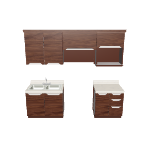 Modern Kitchen Cabinet Set 3D - 3D Model