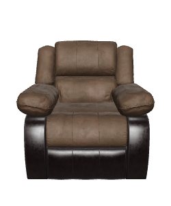 Stylish Reclining Fabric Armchair 3D Model - Furniture 3D Model