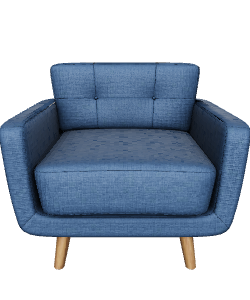 Stylish Modern Fabric Armchair 3D Model - 3D Model