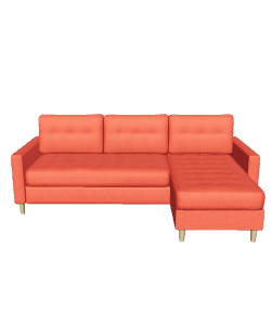 Contemporary Fabric Sectional Sofa 3D Model - 3D Model
