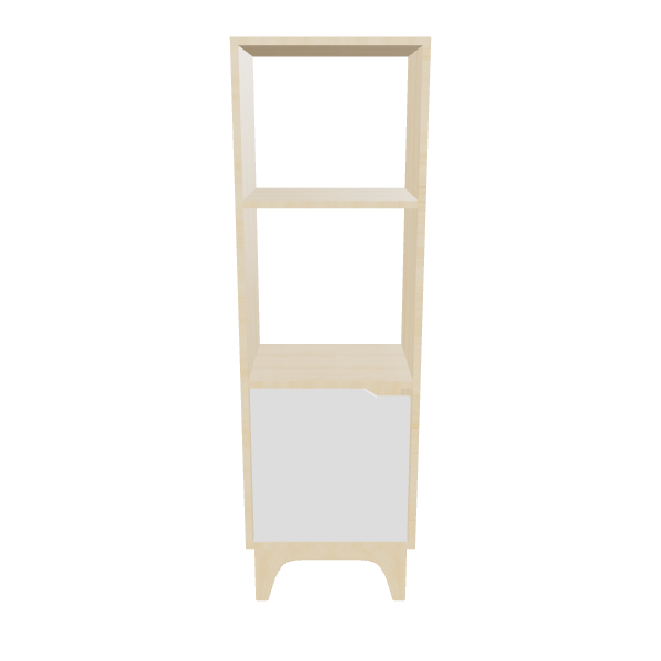 Minimalist Wooden Shelf Unit - 3D Model