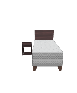 Minimalist Bed and Nightstand Model - 3D Model