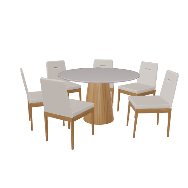 Stylish Dining Table Set 3D - 3D Model