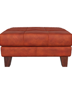 Stylish Leather Ottoman 3D Model - 3D Model