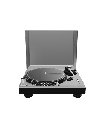Realistic Vintage Turntable 3D Model - 3D Model
