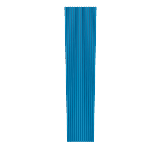 Stylized Blue Vertical Panel 3D - 3D Model
