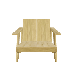Stylish Minimalist Wooden Chair - Furniture 3D Model