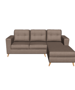 Contemporary Sofa with Chaise - Furniture 3D Model