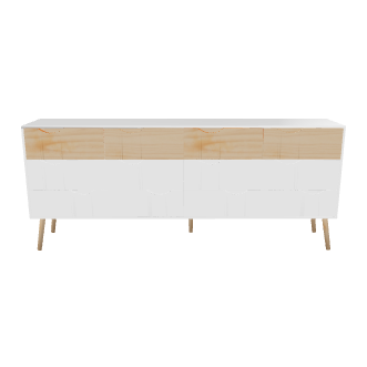 Stylish Modern Wooden Sideboard 3D - Furniture 3D Model