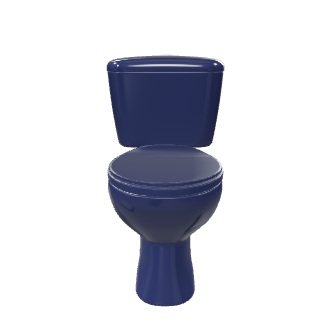 Stylish Blue Toilet Model 3D - Household 3D Model