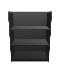Minimalist Black Bookshelf 3D Model - 3D Model