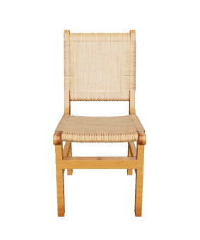Stylish Woven Back Dining Chair 3D Model - 3D Model