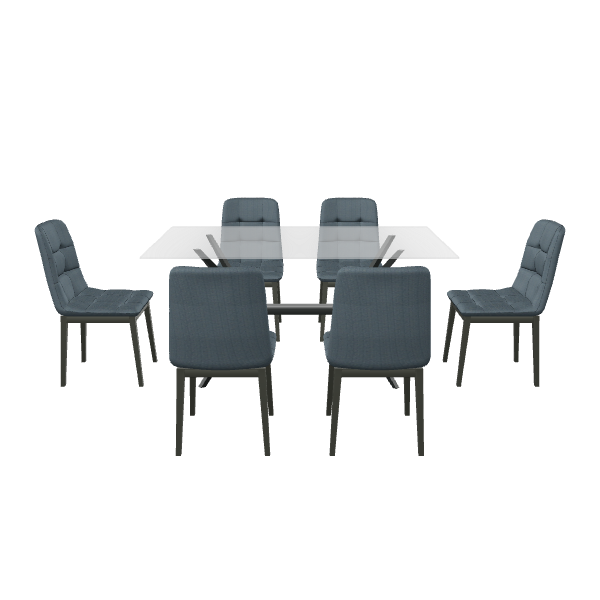 Modern Dining Table and Chairs Set - 3D Model